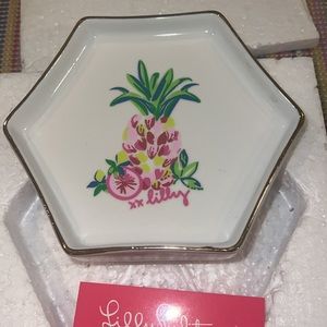 BNIB Lilly Pulitzer Octagonal Pineapple Trinket Dish